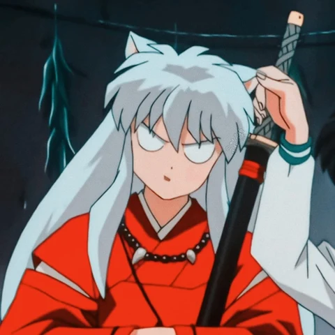 Inuyasha & Kagome — A Moment Under the Trees · Left