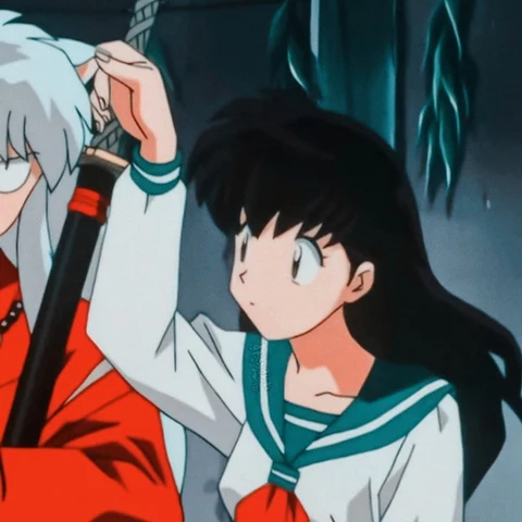 Inuyasha & Kagome — A Moment Under the Trees · Right