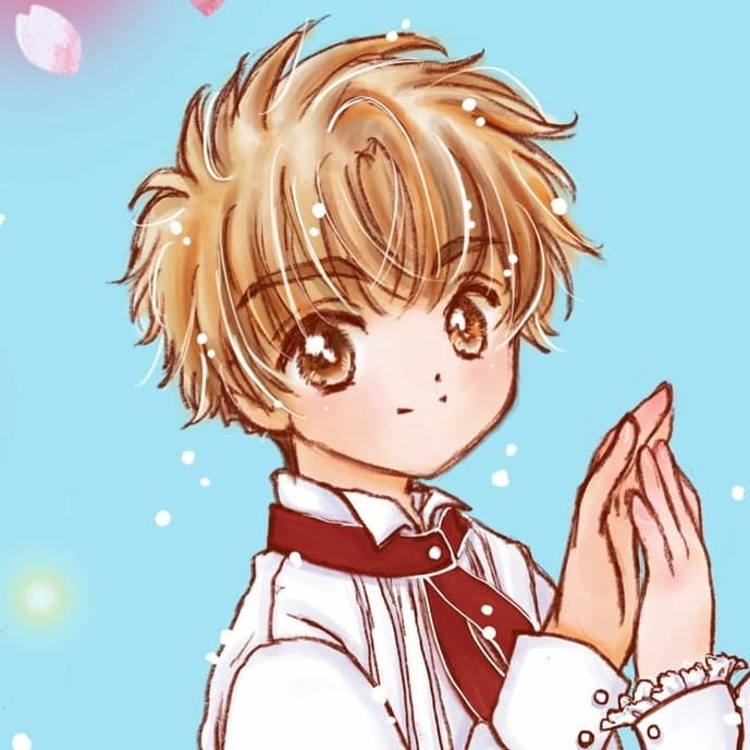 Cardcaptor Sakura — Sakura & Syaoran with Cherry Blossoms · Left