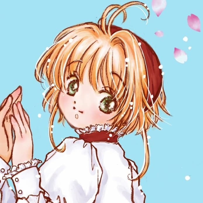 Cardcaptor Sakura — Sakura & Syaoran with Cherry Blossoms · Right