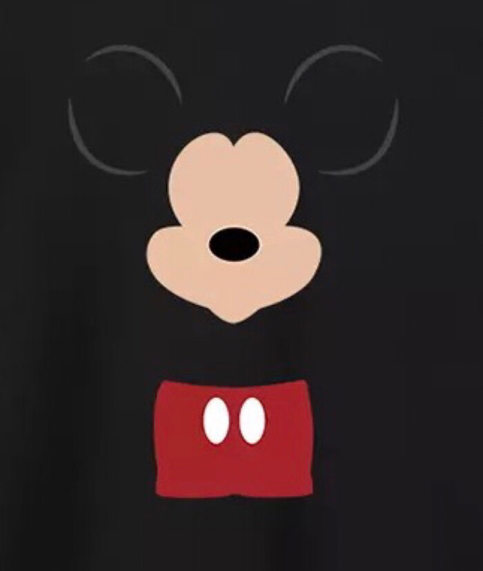Mickey & Minnie Mouse — Minimal Black and Red · Right