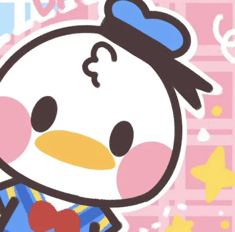 Donald & Daisy Duck — Colorful Sticker Portraits · Derecha