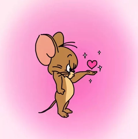 Tom & Jerry — Pink Hearts and Flowers · Right