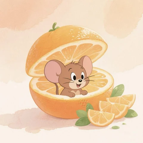 Tom & Jerry — Little Orange Fruit Bowls · Izquierda