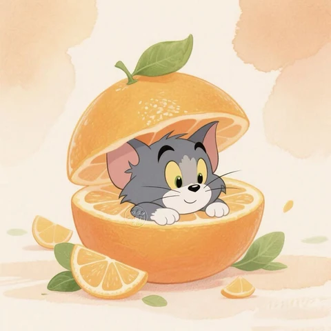Tom & Jerry — Little Orange Fruit Bowls · Derecha