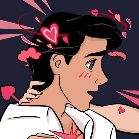 The Little Mermaid — Ariel & Eric with Floating Hearts · Right