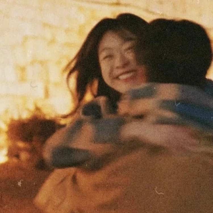 A Golden Sunset Hug — Matching Avatars · Left