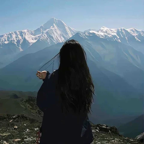 雪山远望 · 配套头像 · 左图