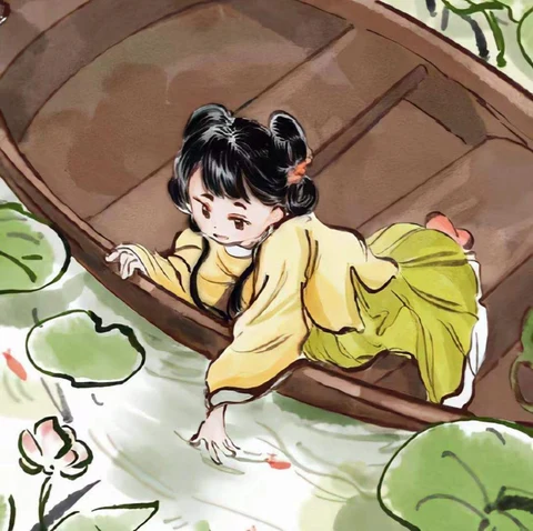 荷塘泛舟 · 配套头像 · 左图