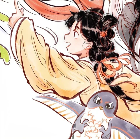 An Orange Parasol on a Sunny Day — Matching Avatars · Right