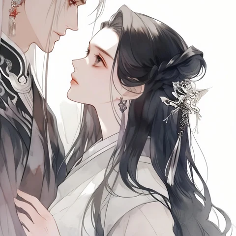 银发墨衣 · 配套头像 · 左图