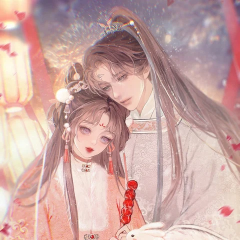 Peach-Pink Wedding Hanfu — Matching Avatars · Izquierda