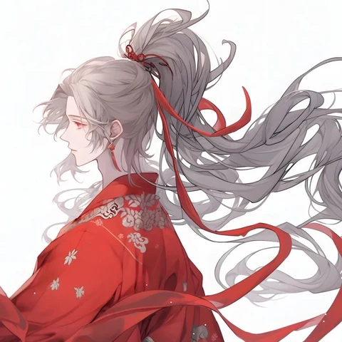 红绸相映 · 配套头像 · 左图