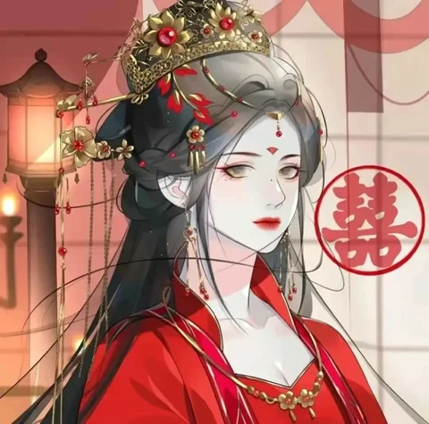 Red Wedding Lanterns and Double Happiness — Matching Avatars · Derecha