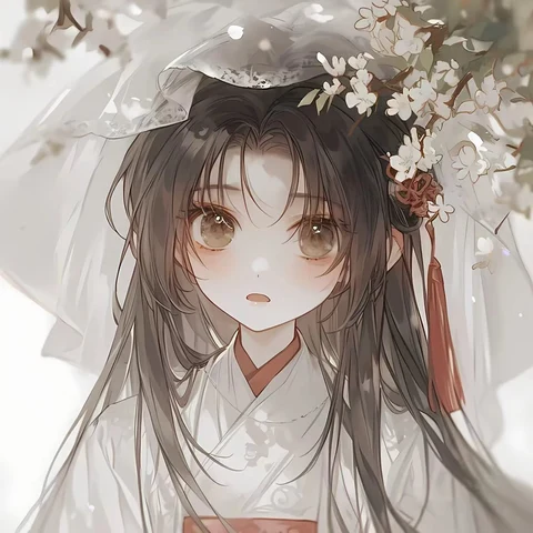 素白花冠 · 配套头像 · 左图