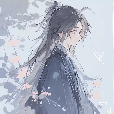 Gentle Gazes in Soft Ink-Wash Colors — Matching Avatars · Izquierda