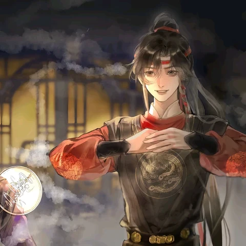 A Night Walk with Round Lanterns — Matching Avatars · Izquierda