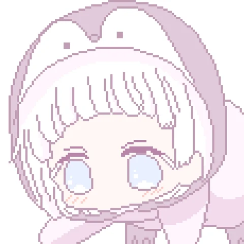 Pixel Couple in Pastel Shark Hats — Matching Avatars · Left