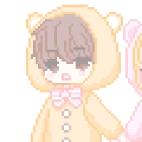Pixel Couple in Cozy Bear Pajamas — Matching Avatars · Izquierda