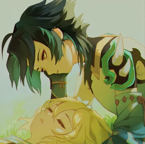 Genshin Impact — Xiao & Lumine's Green Afternoon · Izquierda