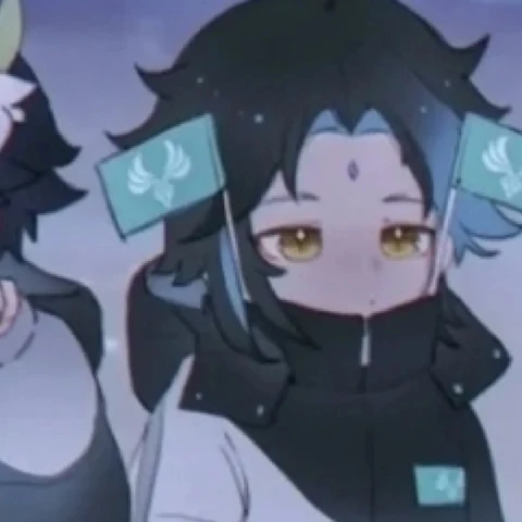原神 · 魈与温迪 · 夜色小人 · 配套头像 · 左图