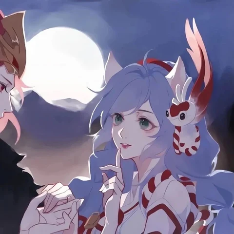 王者荣耀·月色侧脸 · 配套头像 · 左图