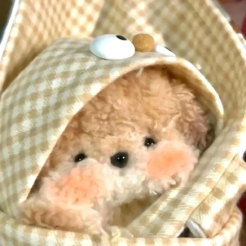 Brown and White Plush Friends in Frog Hats — Matching Avatars · Izquierda