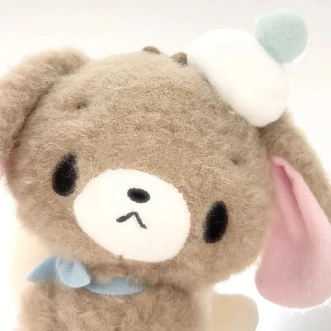 Pink and Brown Plush Friends in Cat-Ear Hoods — Matching Avatars · Derecha