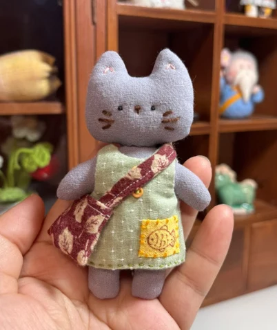 Bunny and Cat Plushies in Floral Dresses — Matching Avatars · Right