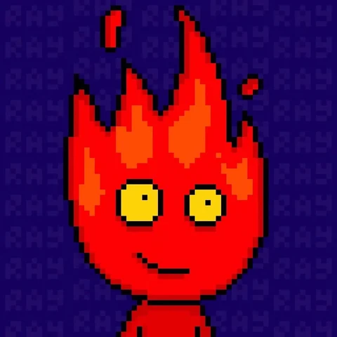森林冰火人 · 水与火的像素搭档 · 配套头像 · 右图