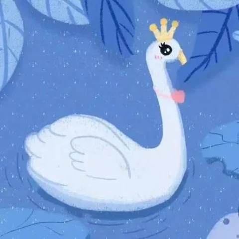 王冠天鹅与青蛙 · 配套头像 · 左图
