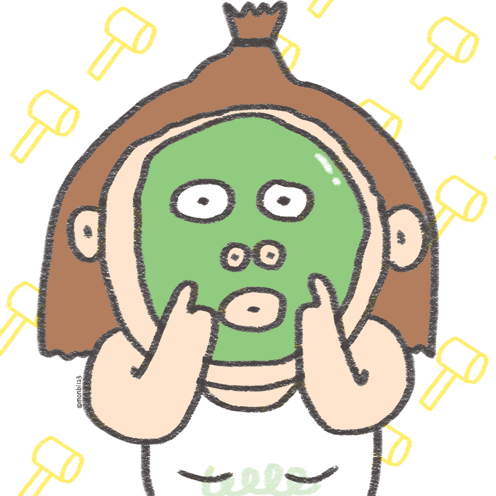 Matching Green Clay Face Masks — Matching Avatars · Izquierda
