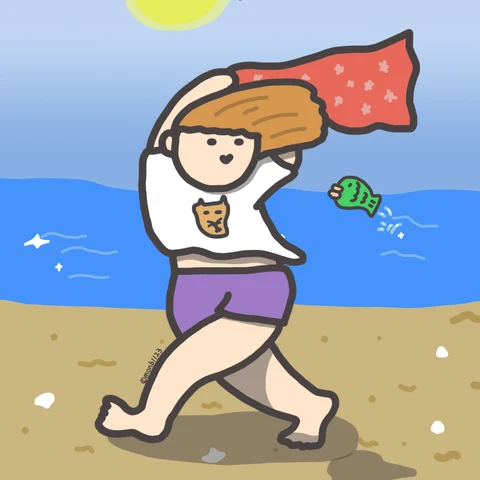 海边超人跑起来 · 配套头像 · 左图