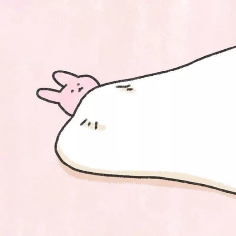 Bunny and Puppy Under One Long Blanket — Matching Avatars · Izquierda