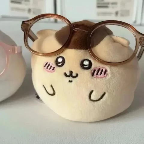 Chiikawa & Hachiware — Glasses-Wearing Ceramic Mugs · Left