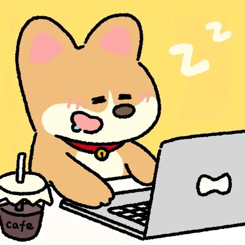 Work-Break Cats with Bubble Tea and Sleepy Eyes — Matching Avatars · Derecha