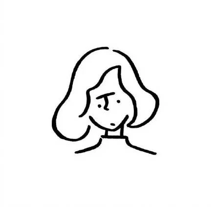 极简女孩线描 · S051