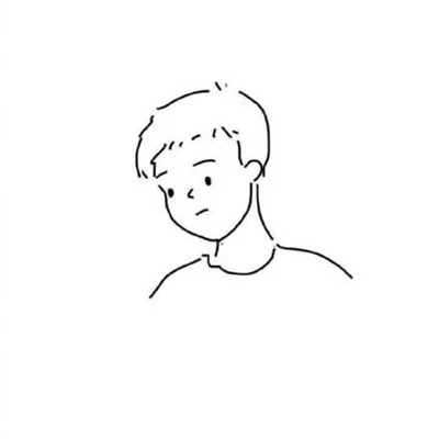 Everyday Boy Line Drawing · S061