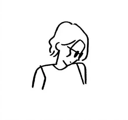 极简女孩线描 · S065