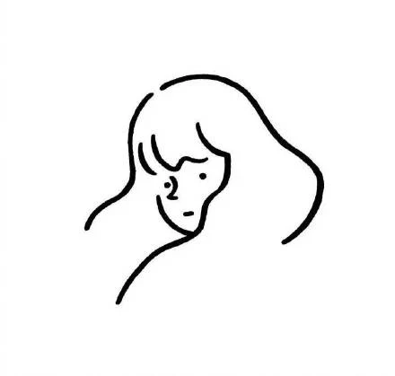 极简女孩线描 · S071