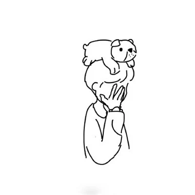 Everyday Boy Line Drawing · S090