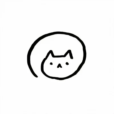 Monochrome Doodle Character · S099
