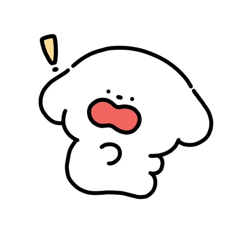 Surprised White Puppy · S102
