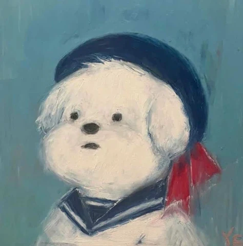Puppy in a Sailor Hat · S104