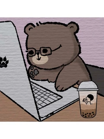 Office Bear with Coffee · S106
