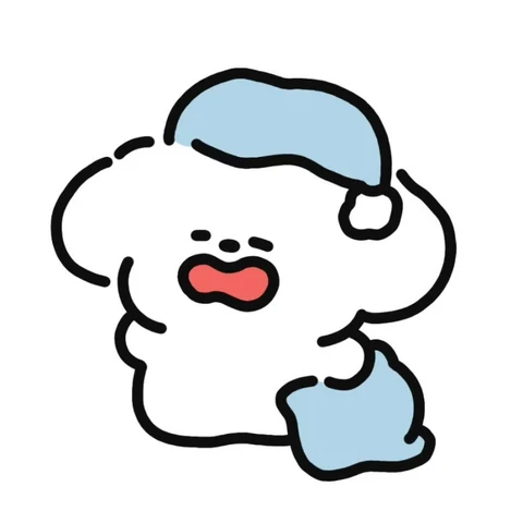 White Puppy in a Sleep Cap · S116