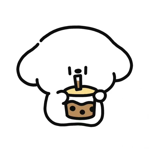 Puppy with Bubble Tea · S129