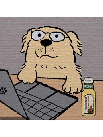 Office Dog with Glasses · S133