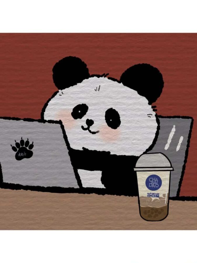 Panda at a Desk · S145
