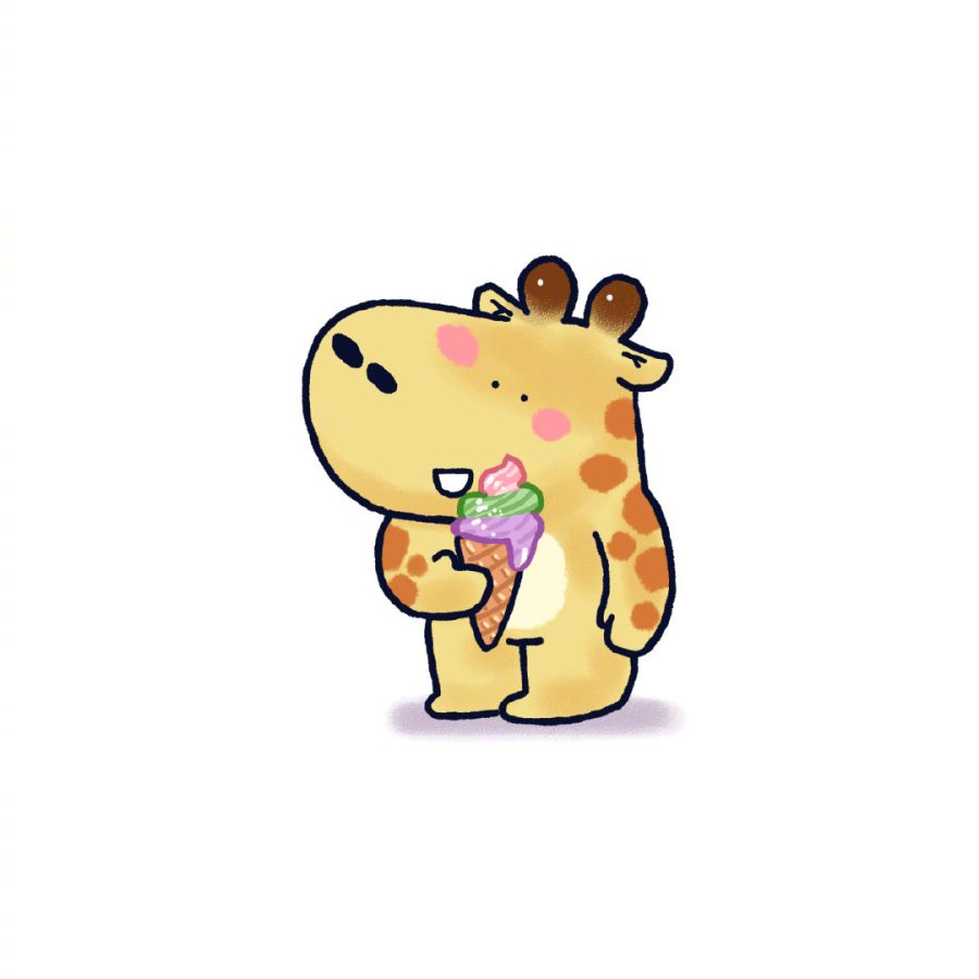 Giraffe with Bubble Tea · S150